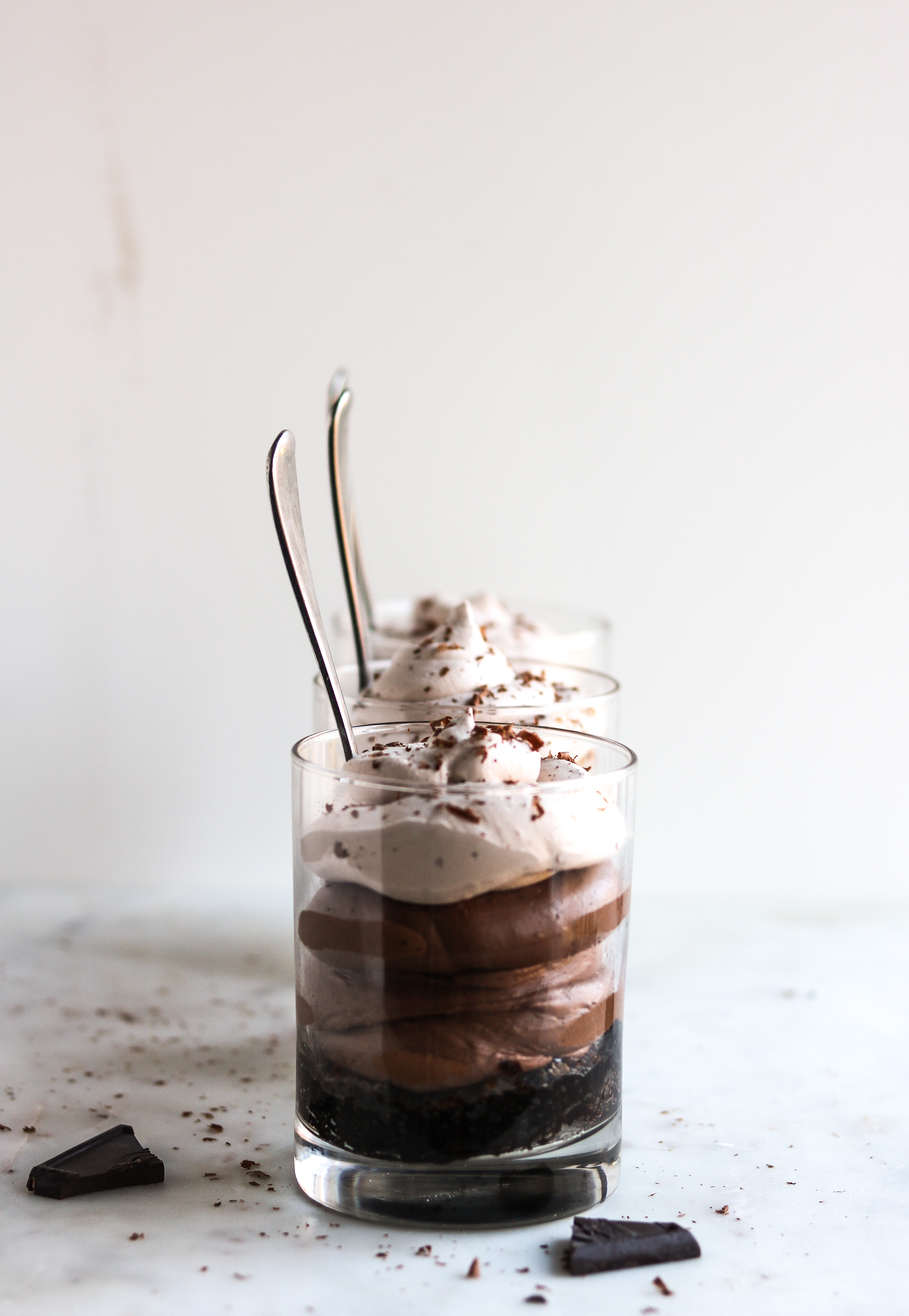 Brownie Chocolate Cheesecake Mousse Cups With Chocolate Whipped Cream ...