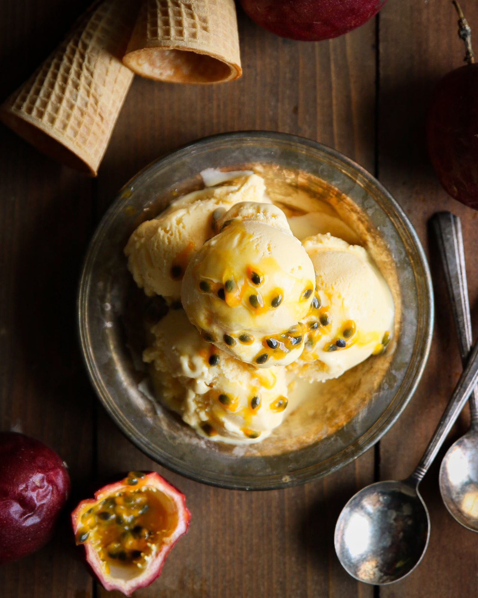 Creamy Passion Fruit Ice Cream – Peaches 2 Peaches